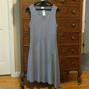 Soma NWT Blue and white striped Midi Dress, size medium
